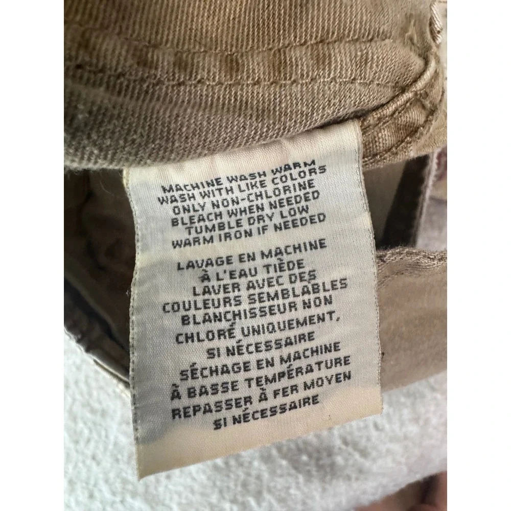 Denim & Supply Ralph Lauren Mens Khaki Cargo Shorts Union Jack Patch Size 33
